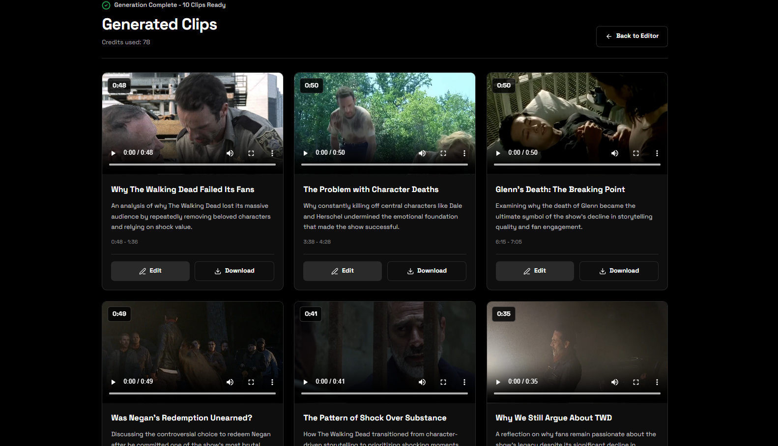 CreatubeAI AI video clip generator for turning long videos into short clips